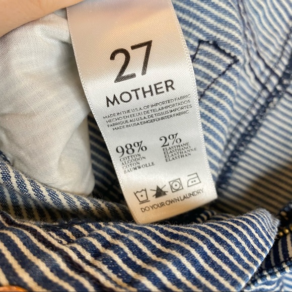 MOTHER railroad Jean Skirt SNS On the Road Striped 27 - Picture 13 of 16